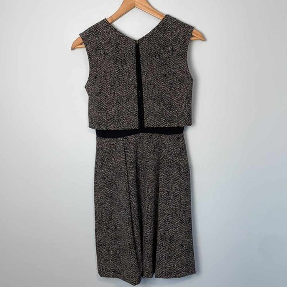 Rebecca Taylor Techy Herringbone Double-Layer Dress Size 0 - Picture 9 of 11